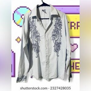 Avirex Light blue and Black Men's Shirt